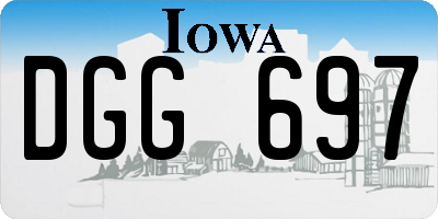 IA license plate DGG697
