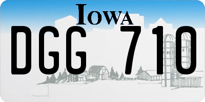 IA license plate DGG710