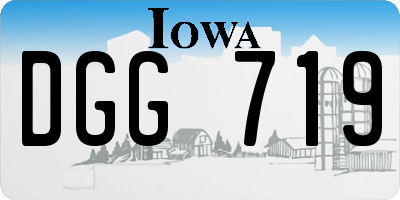 IA license plate DGG719