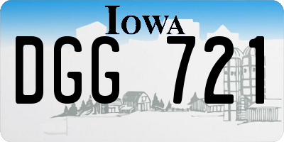 IA license plate DGG721