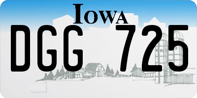 IA license plate DGG725