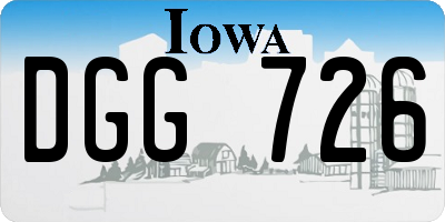 IA license plate DGG726