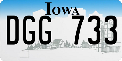 IA license plate DGG733