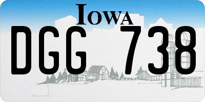 IA license plate DGG738