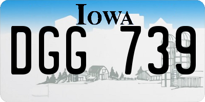 IA license plate DGG739