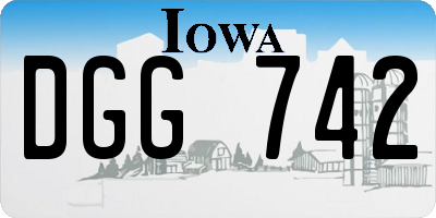 IA license plate DGG742