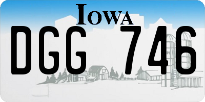 IA license plate DGG746