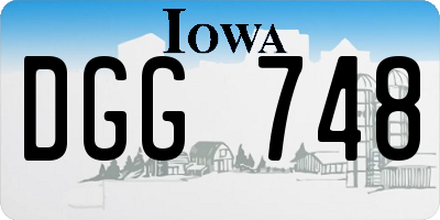 IA license plate DGG748