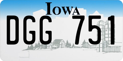 IA license plate DGG751