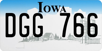 IA license plate DGG766