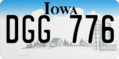 IA license plate DGG776