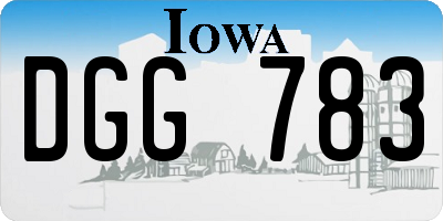 IA license plate DGG783