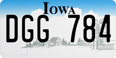 IA license plate DGG784