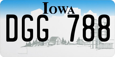 IA license plate DGG788