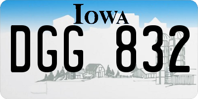 IA license plate DGG832