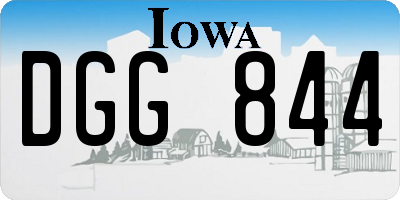IA license plate DGG844