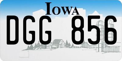 IA license plate DGG856