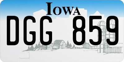 IA license plate DGG859