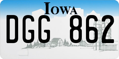 IA license plate DGG862