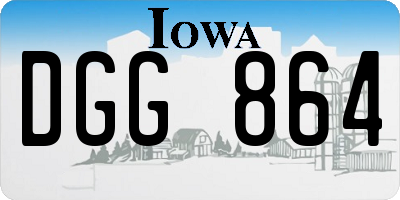 IA license plate DGG864
