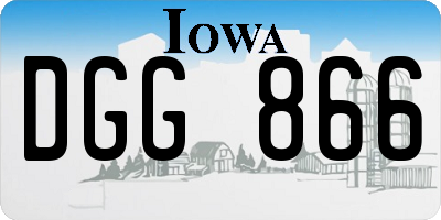 IA license plate DGG866