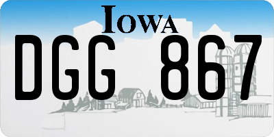 IA license plate DGG867