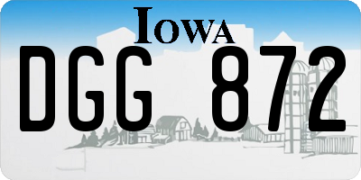 IA license plate DGG872