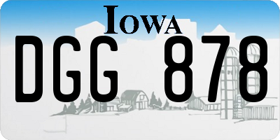 IA license plate DGG878