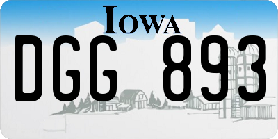 IA license plate DGG893