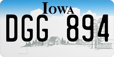 IA license plate DGG894