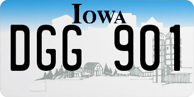 IA license plate DGG901