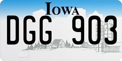 IA license plate DGG903
