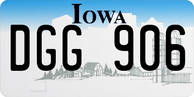 IA license plate DGG906