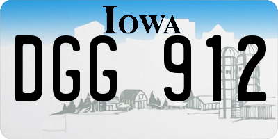IA license plate DGG912