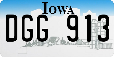IA license plate DGG913