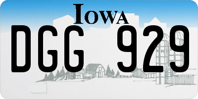 IA license plate DGG929