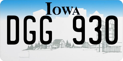 IA license plate DGG930