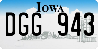 IA license plate DGG943