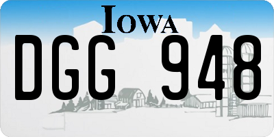 IA license plate DGG948
