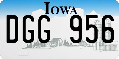 IA license plate DGG956