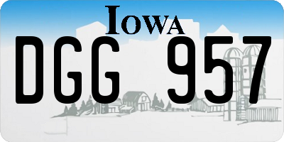 IA license plate DGG957