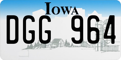 IA license plate DGG964