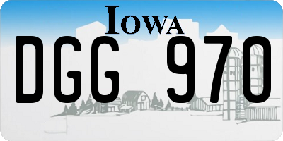IA license plate DGG970