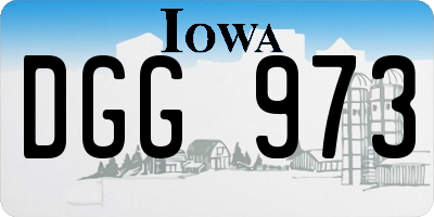 IA license plate DGG973
