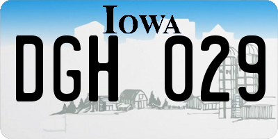 IA license plate DGH029
