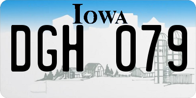 IA license plate DGH079