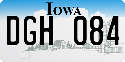 IA license plate DGH084