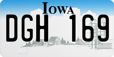 IA license plate DGH169