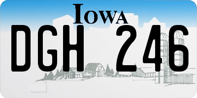 IA license plate DGH246