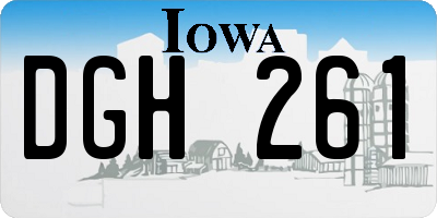 IA license plate DGH261